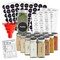 14 Pcs Spice Jars Set with 269 Spice Labels, Empty Square Spice Bottles Containers 4 oz with Pour/Sift Shaker Lid, Spice Organization, and Storage
